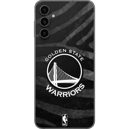 NBA Golden State Warriors Black Animal Print Galaxy A14 5G Skin